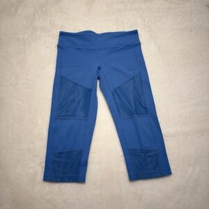 Alo Yoga Mesh cropped Leggings Blue size Small Womens